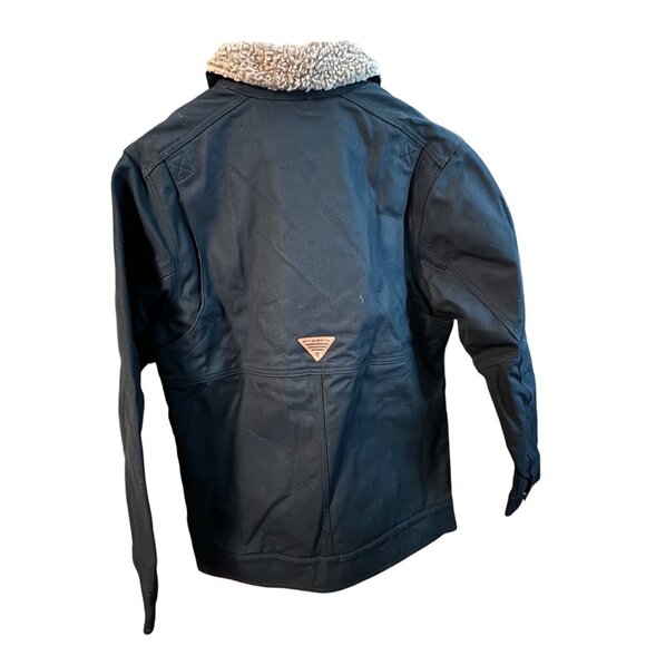 Columbia NWT Mens Black Sherpa-Lined Barn Jacket Button-Up Front Sz Small - Picture 2 of 10